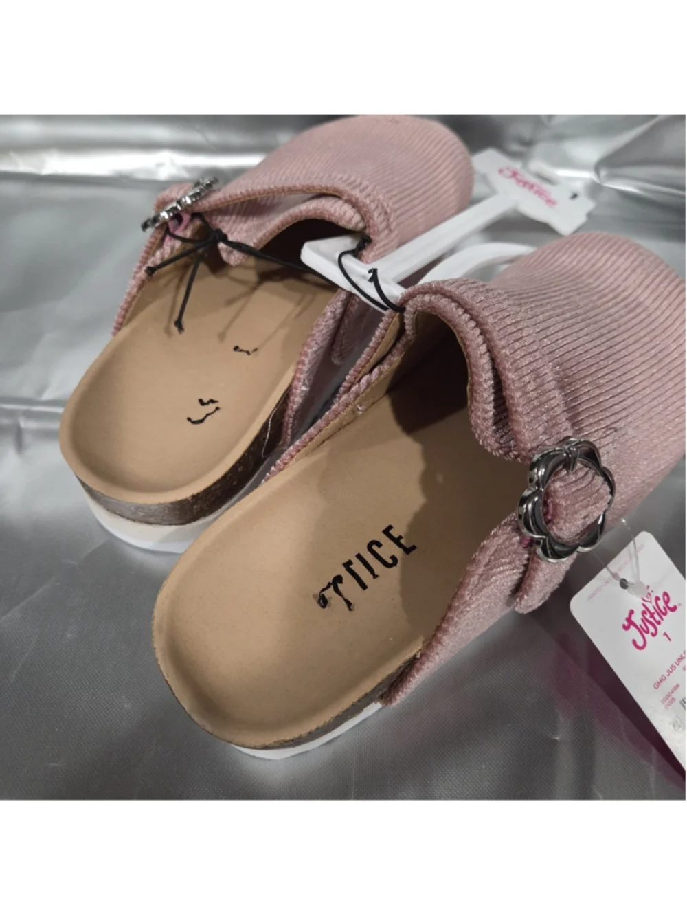 NWT Mauve Justice Girls Clogs Size 1
